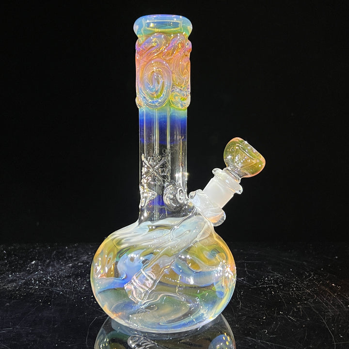 8" Fumed Bubble Bong Glass Pipe Mary Jane's Glass   