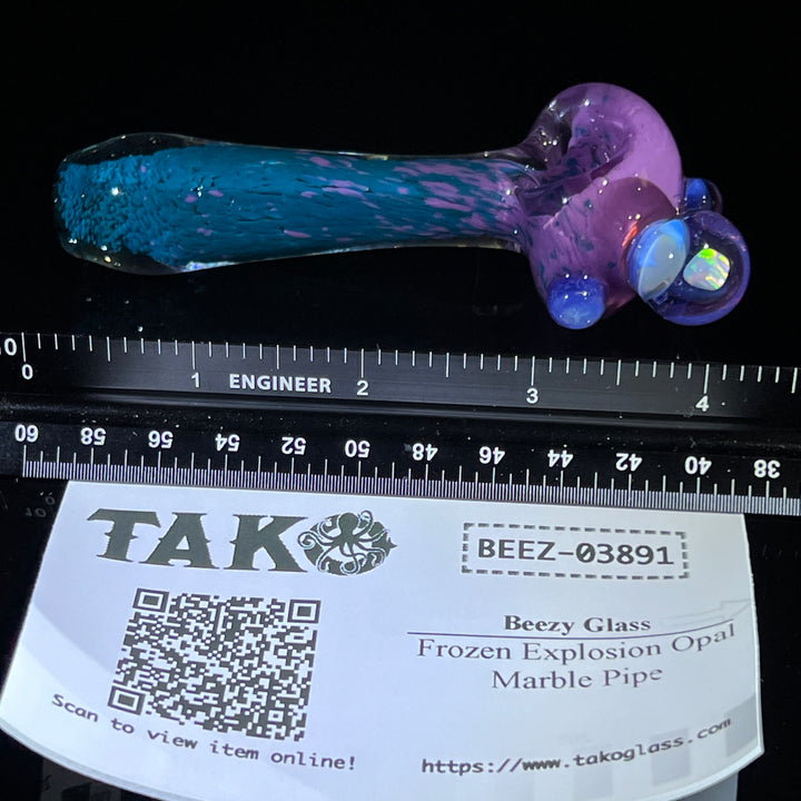 Frozen Explosion Opal Marble Pipe Glass Pipe Beezy Glass   