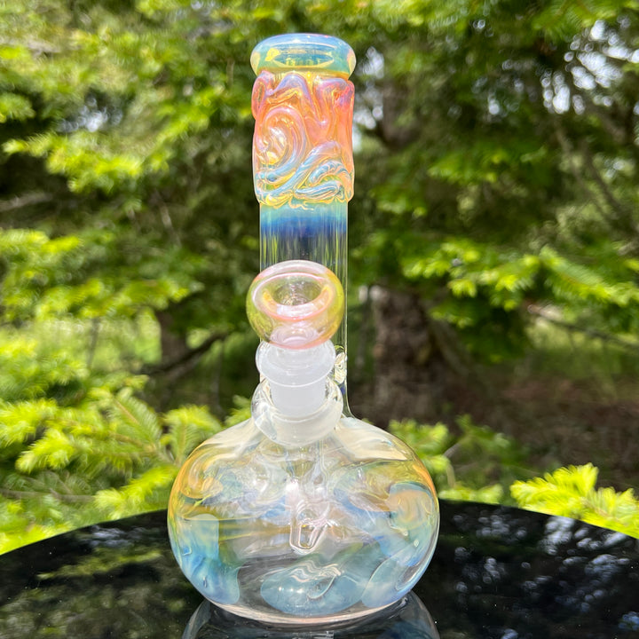 8" Fumed Bubble Bong Glass Pipe Mary Jane's Glass   