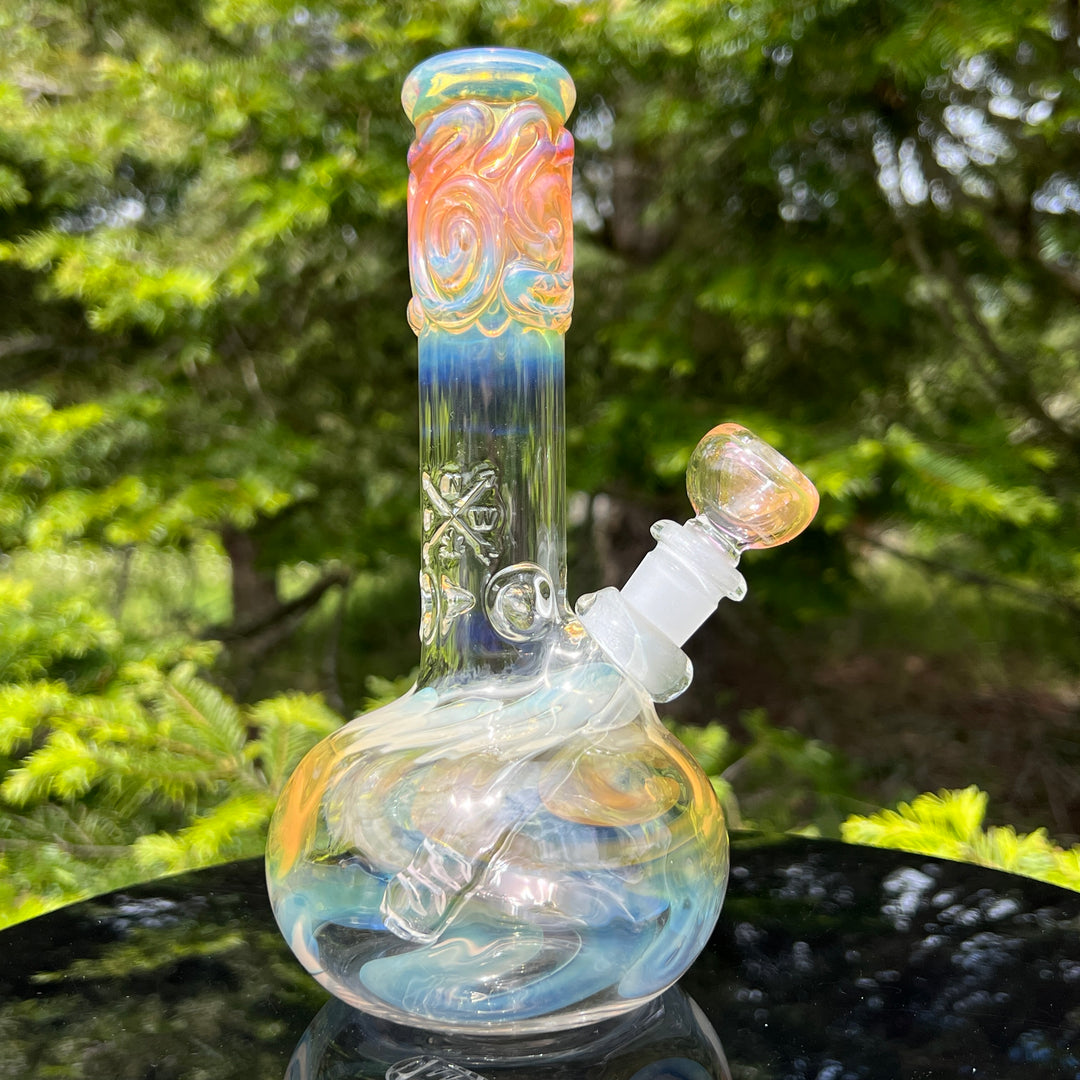 8" Fumed Bubble Bong Glass Pipe Mary Jane's Glass   