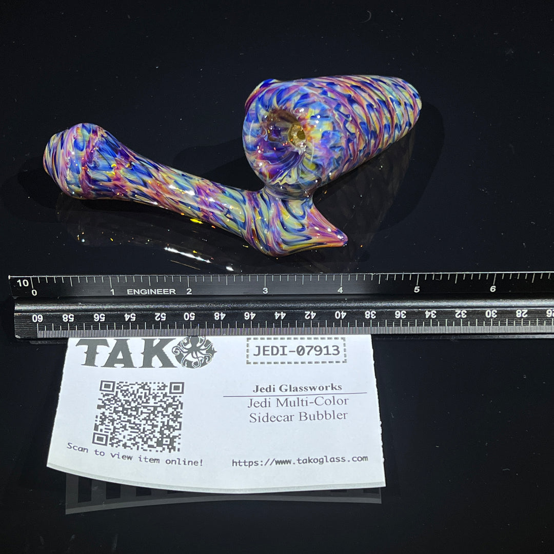 Jedi Multi-Color Sidecar Bubbler Glass Pipe Jedi Glassworks