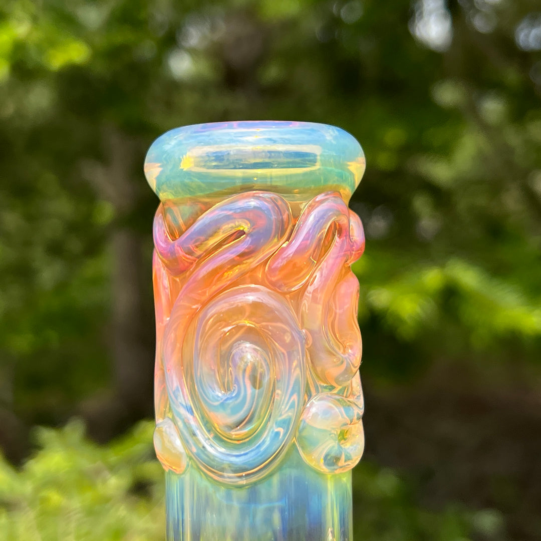 8" Fumed Bubble Bong Glass Pipe Mary Jane's Glass   