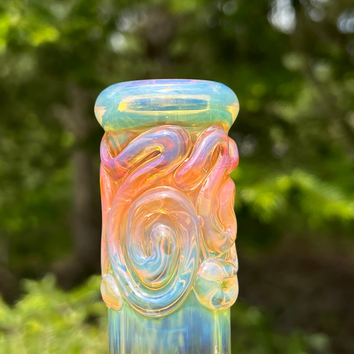 8" Fumed Bubble Bong Glass Pipe Mary Jane's Glass   