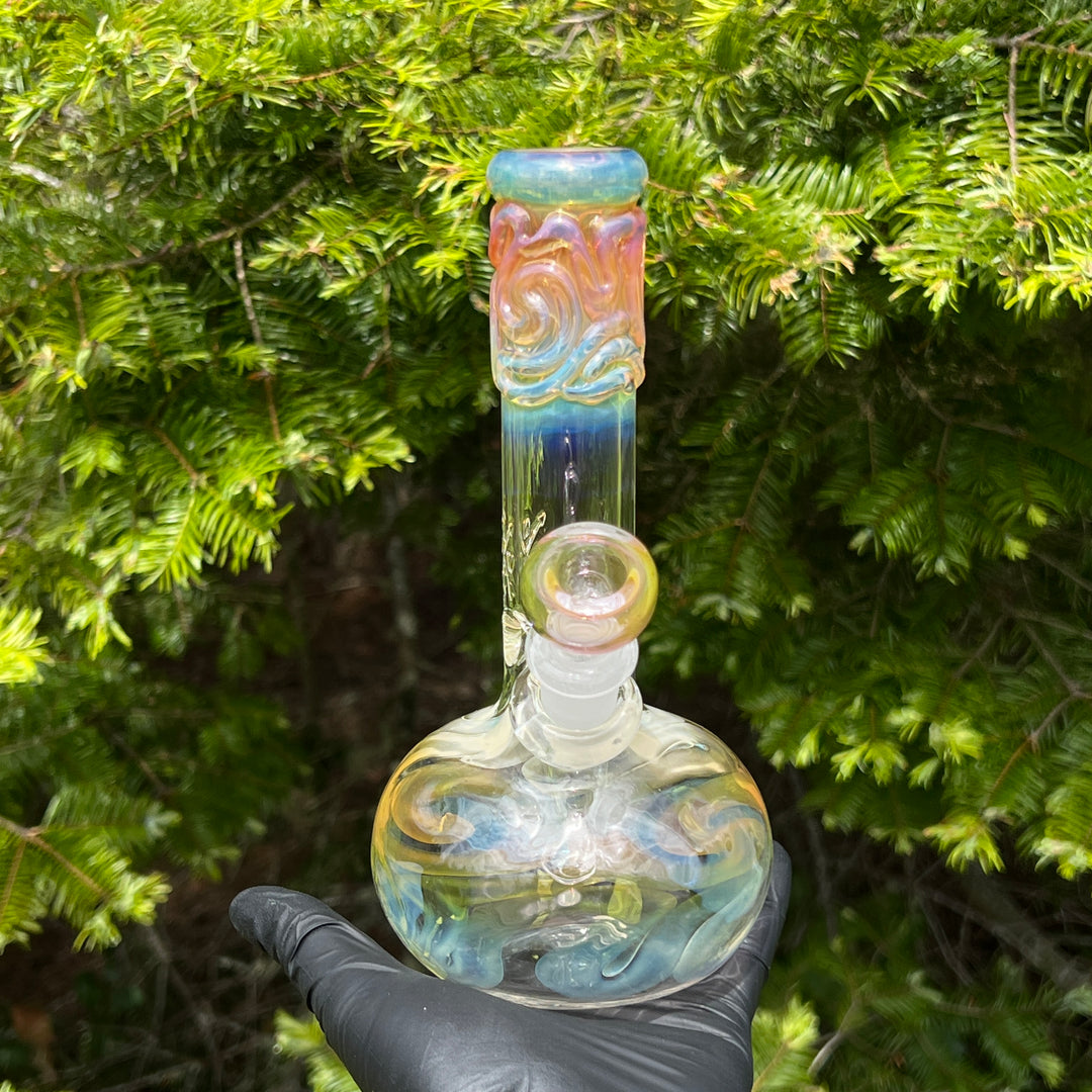 8" Fumed Bubble Bong Glass Pipe Mary Jane's Glass   