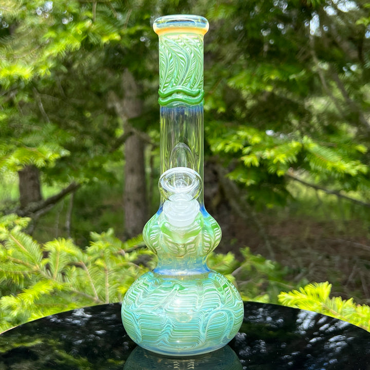 9" Fumed Bubble Bong Glass Pipe Mary Jane's Glass   