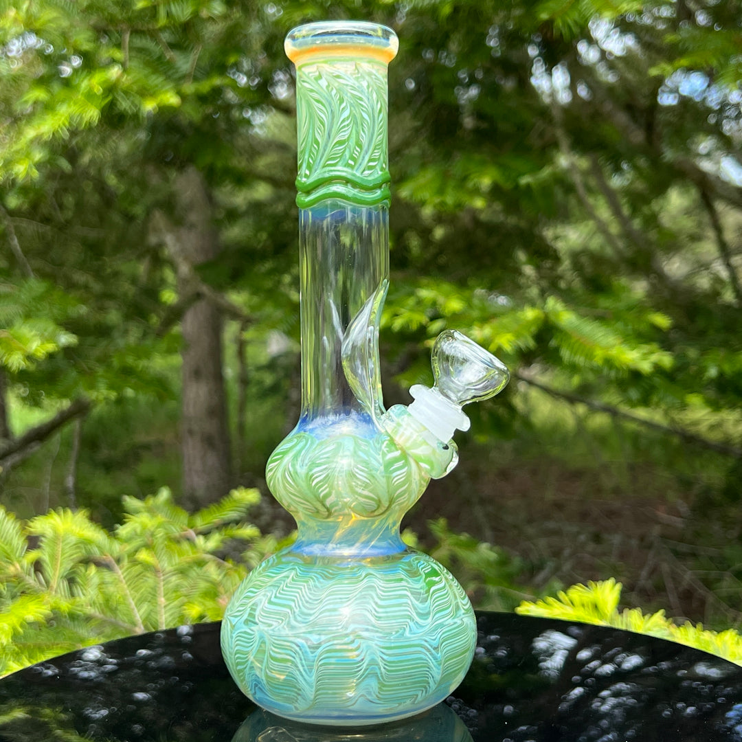 9" Fumed Bubble Bong Glass Pipe Mary Jane's Glass   