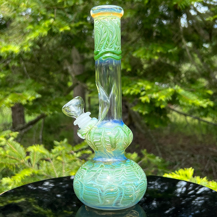 9" Fumed Bubble Bong Glass Pipe Mary Jane's Glass   