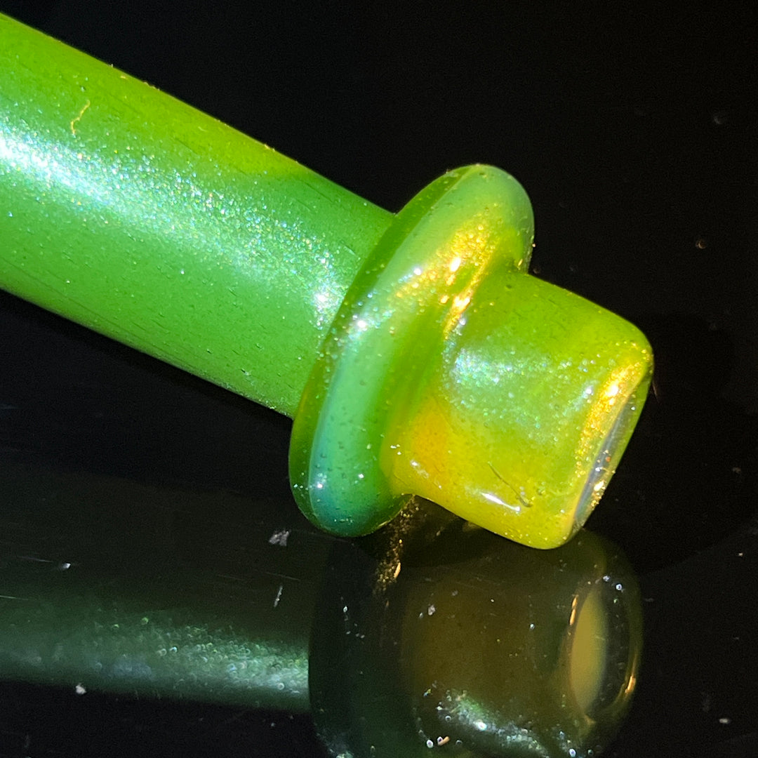 Green Stardust Ghost Hash Hammer Glass Pipe KOP Glass   