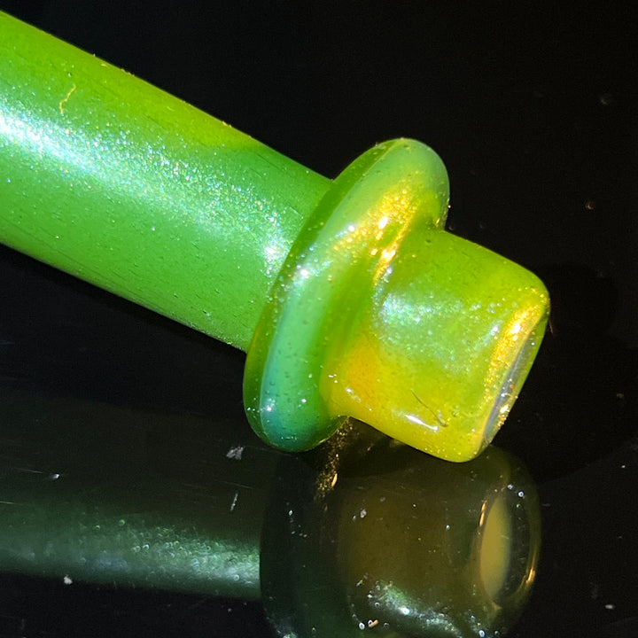 Green Stardust Ghost Hash Hammer Glass Pipe KOP Glass   