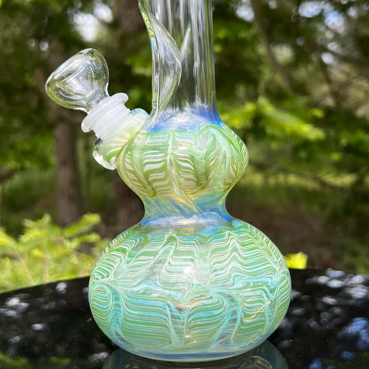 9" Fumed Bubble Bong Glass Pipe Mary Jane's Glass   