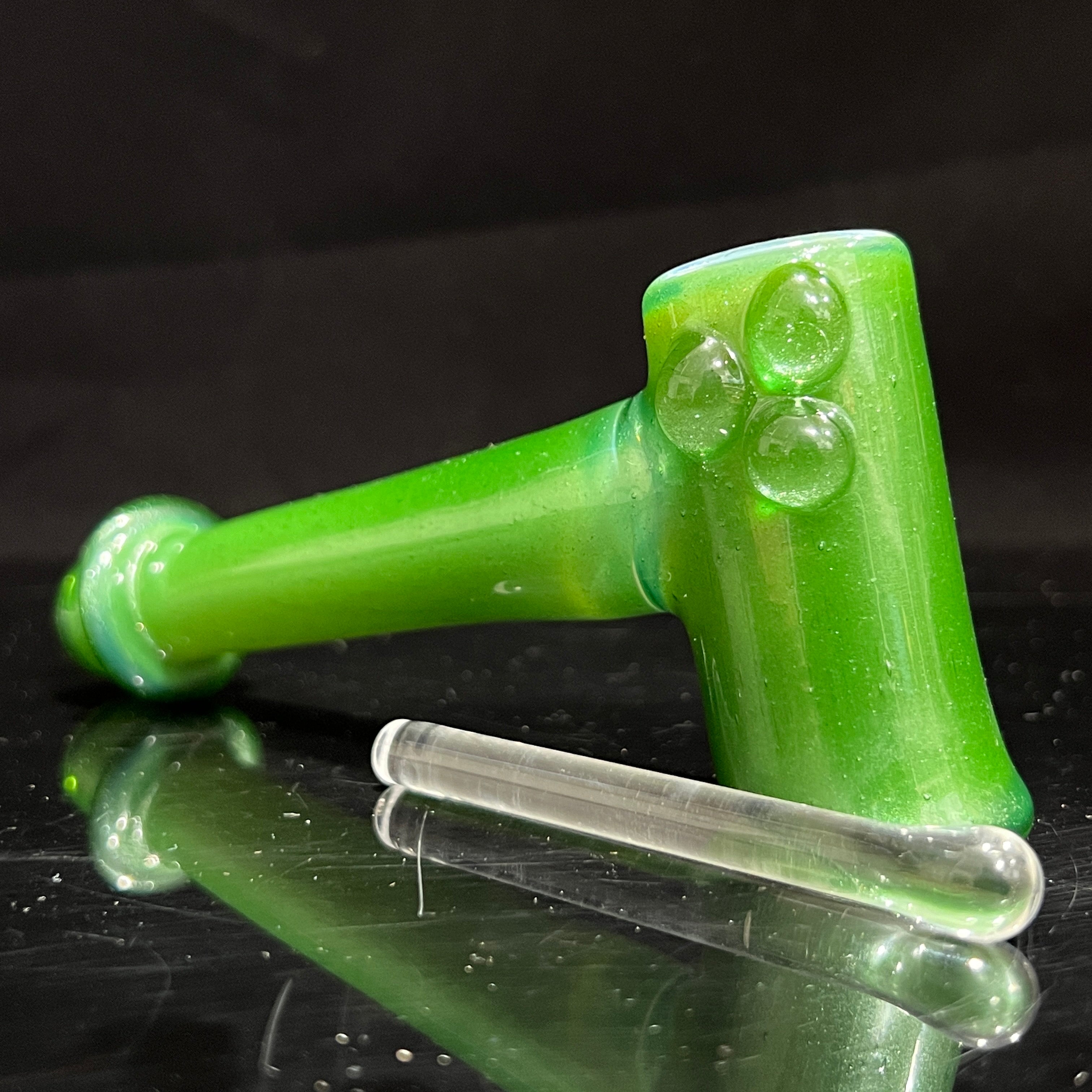 Green Stardust Ghost Hash Hammer – Tako Glass