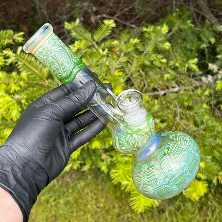 9" Fumed Bubble Bong Glass Pipe Mary Jane's Glass   