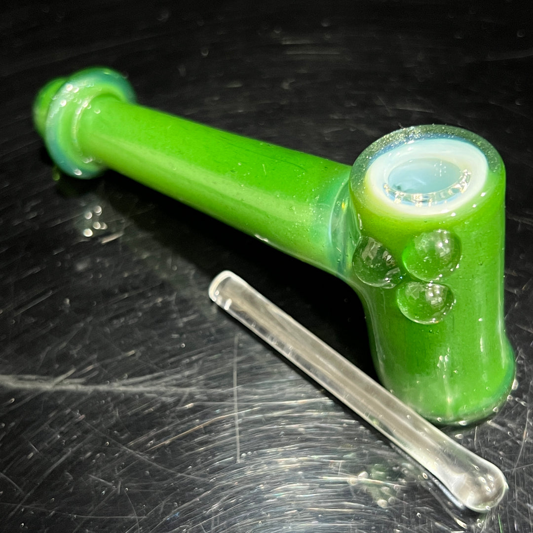 Green Stardust Ghost Hash Hammer Glass Pipe KOP Glass   