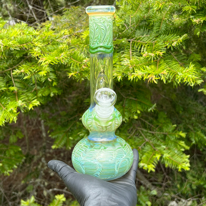 9" Fumed Bubble Bong Glass Pipe Mary Jane's Glass   