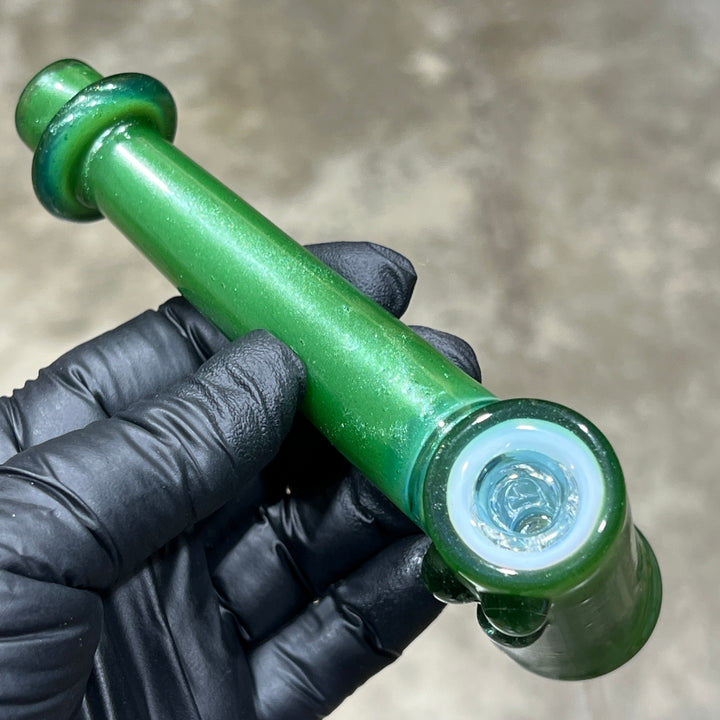 Green Stardust Ghost Hash Hammer Glass Pipe KOP Glass   