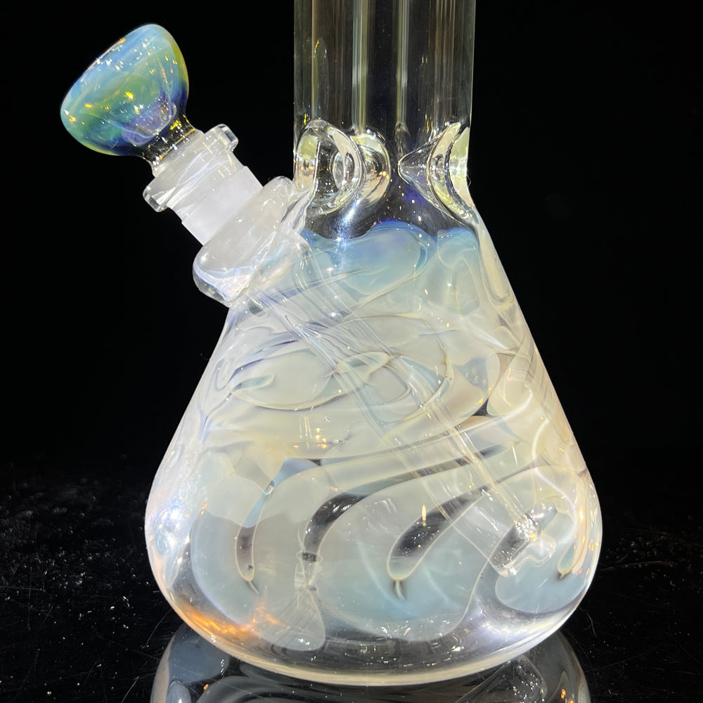 10" Fumed Twist Beaker Bong Glass Pipe Mary Jane's Glass   