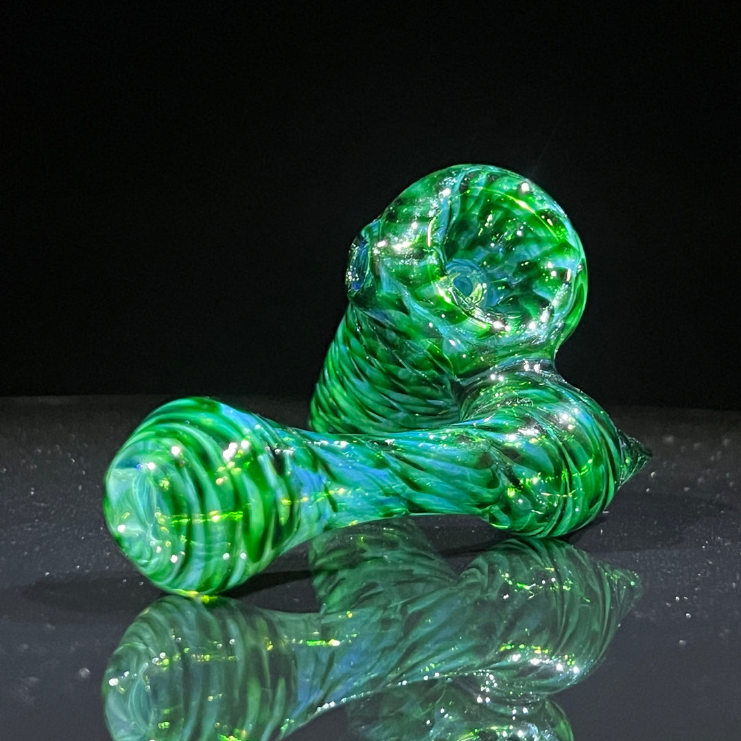 Experimental Green Sidecar Bubbler Glass Pipe Jedi Glassworks