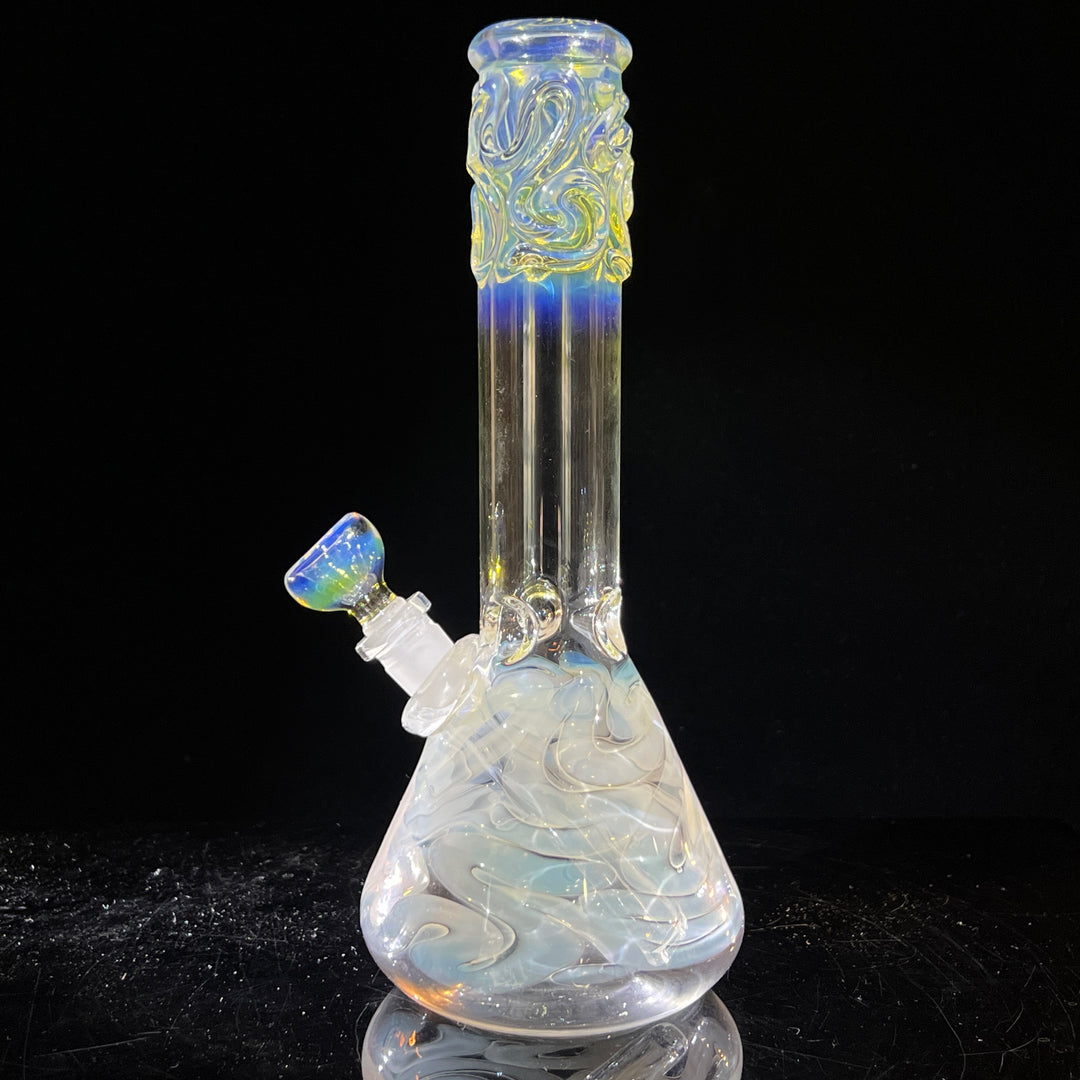 10" Fumed Twist Beaker Bong Glass Pipe Mary Jane's Glass   