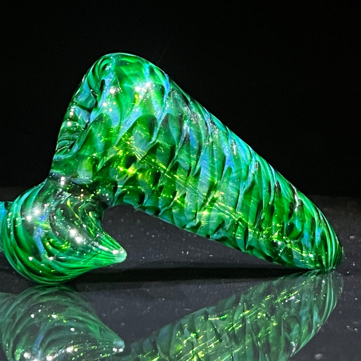 Experimental Green Sidecar Bubbler Glass Pipe Jedi Glassworks