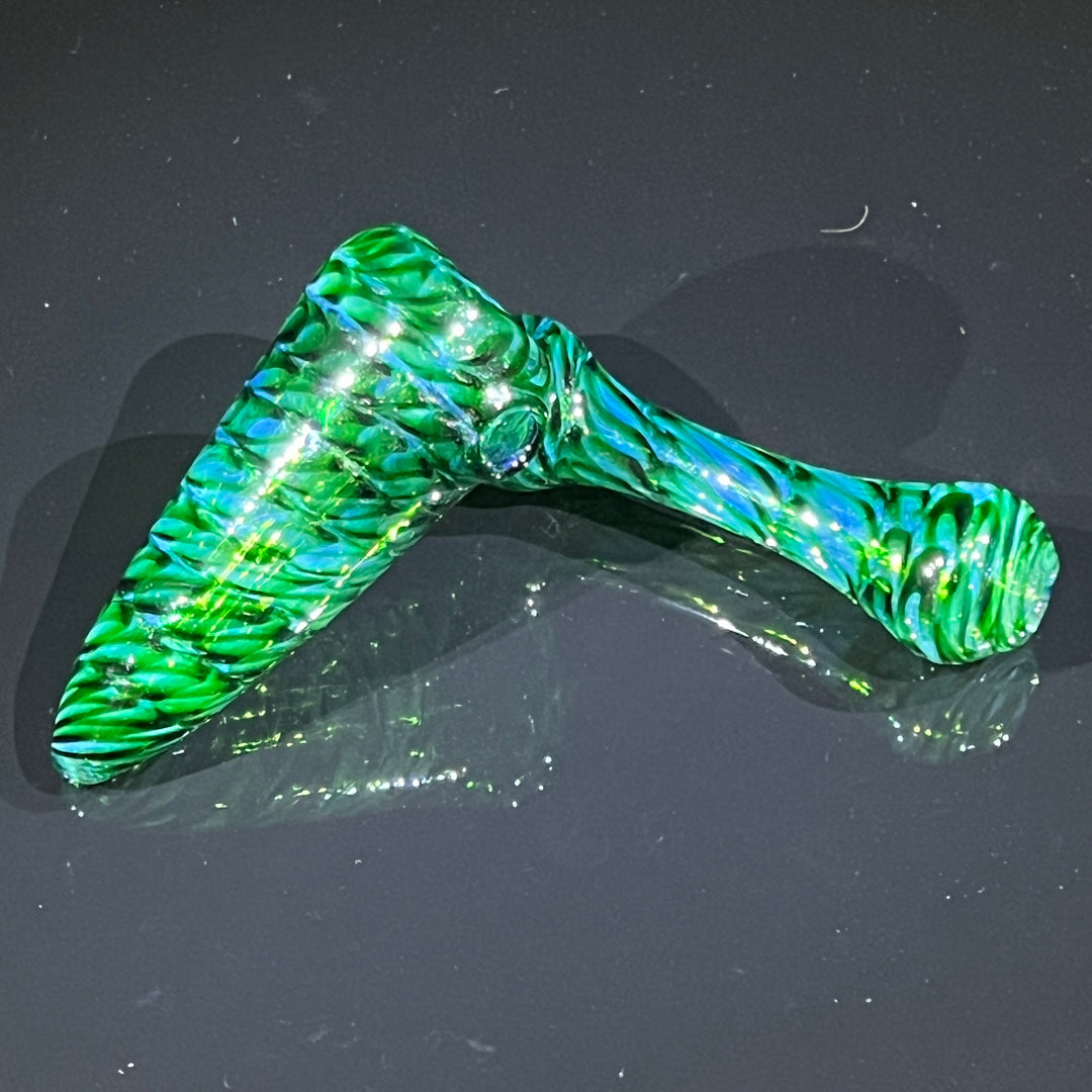 Experimental Green Sidecar Bubbler Glass Pipe Jedi Glassworks