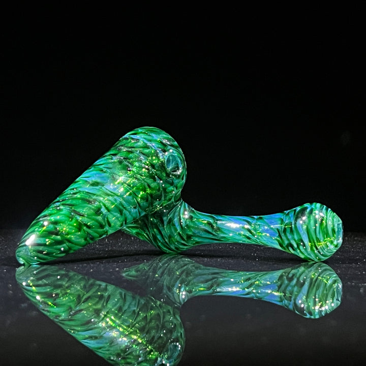 Experimental Green Sidecar Bubbler Glass Pipe Jedi Glassworks