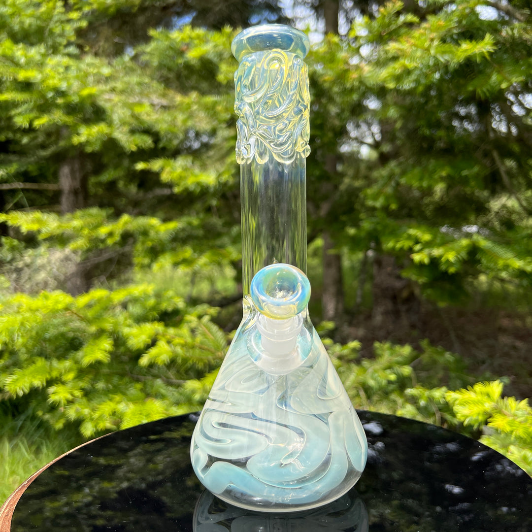 10" Fumed Twist Beaker Bong Glass Pipe Mary Jane's Glass   