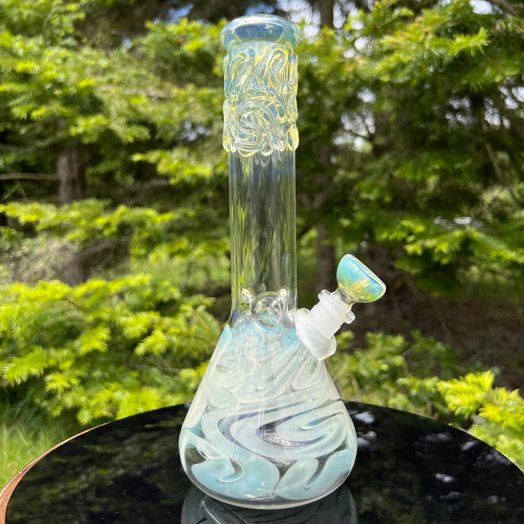 10" Fumed Twist Beaker Bong Glass Pipe Mary Jane's Glass   