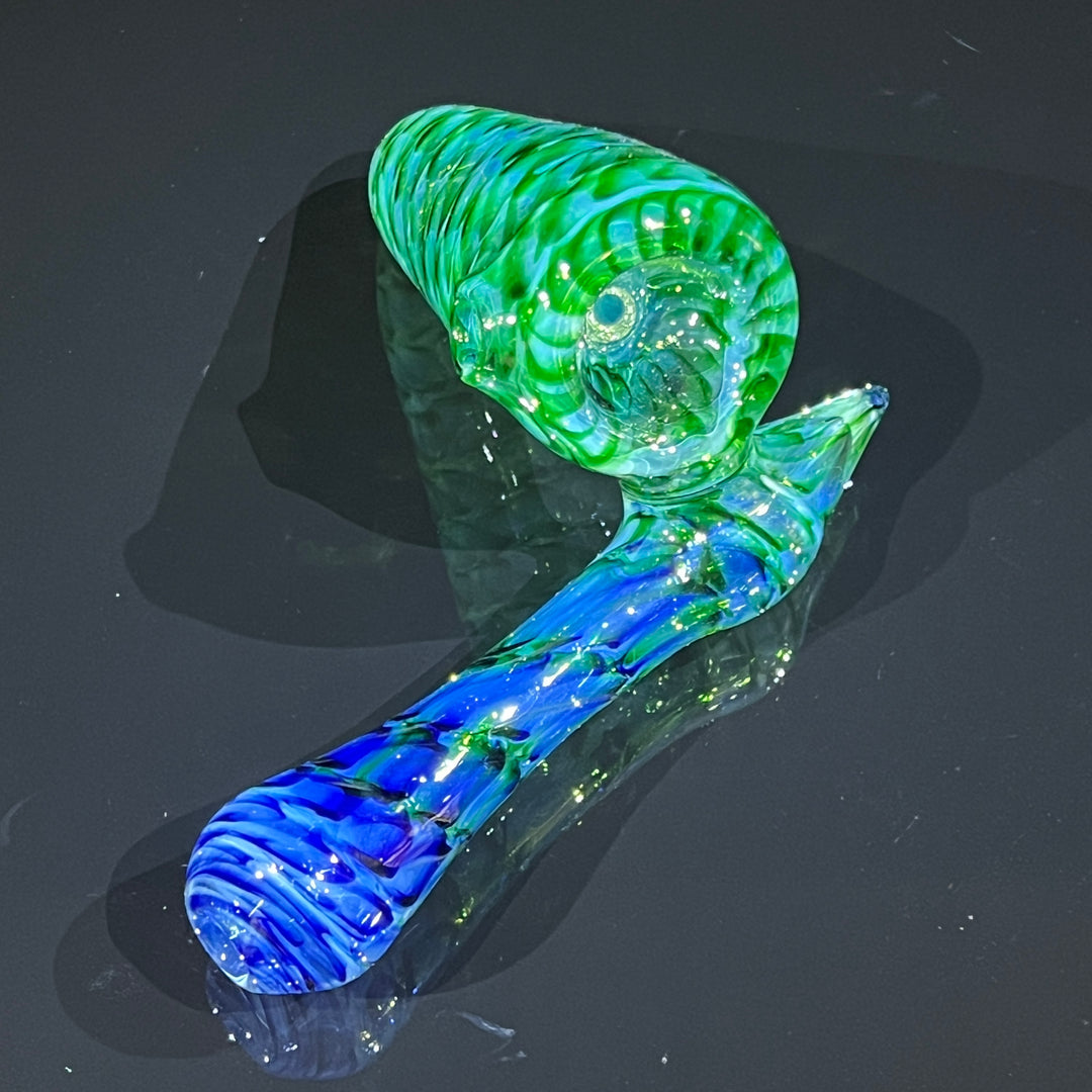 Experimental Green Sidecar Bubbler Glass Pipe Jedi Glassworks