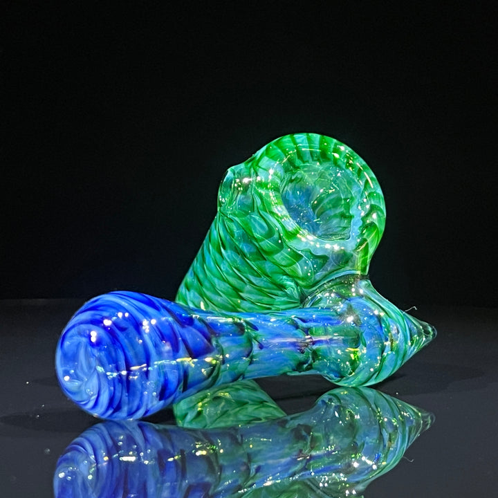 Experimental Green Sidecar Bubbler Glass Pipe Jedi Glassworks