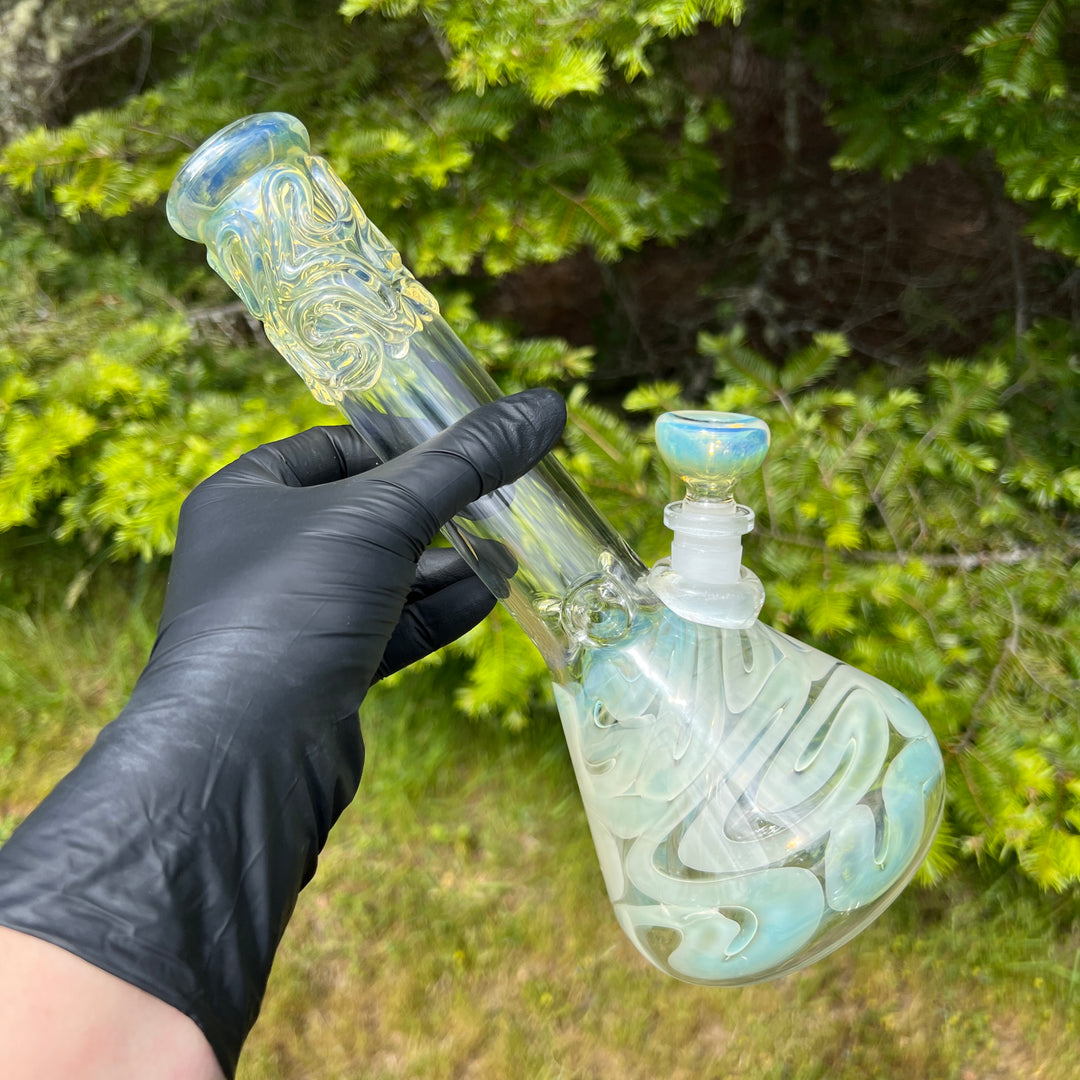 10" Fumed Twist Beaker Bong Glass Pipe Mary Jane's Glass   