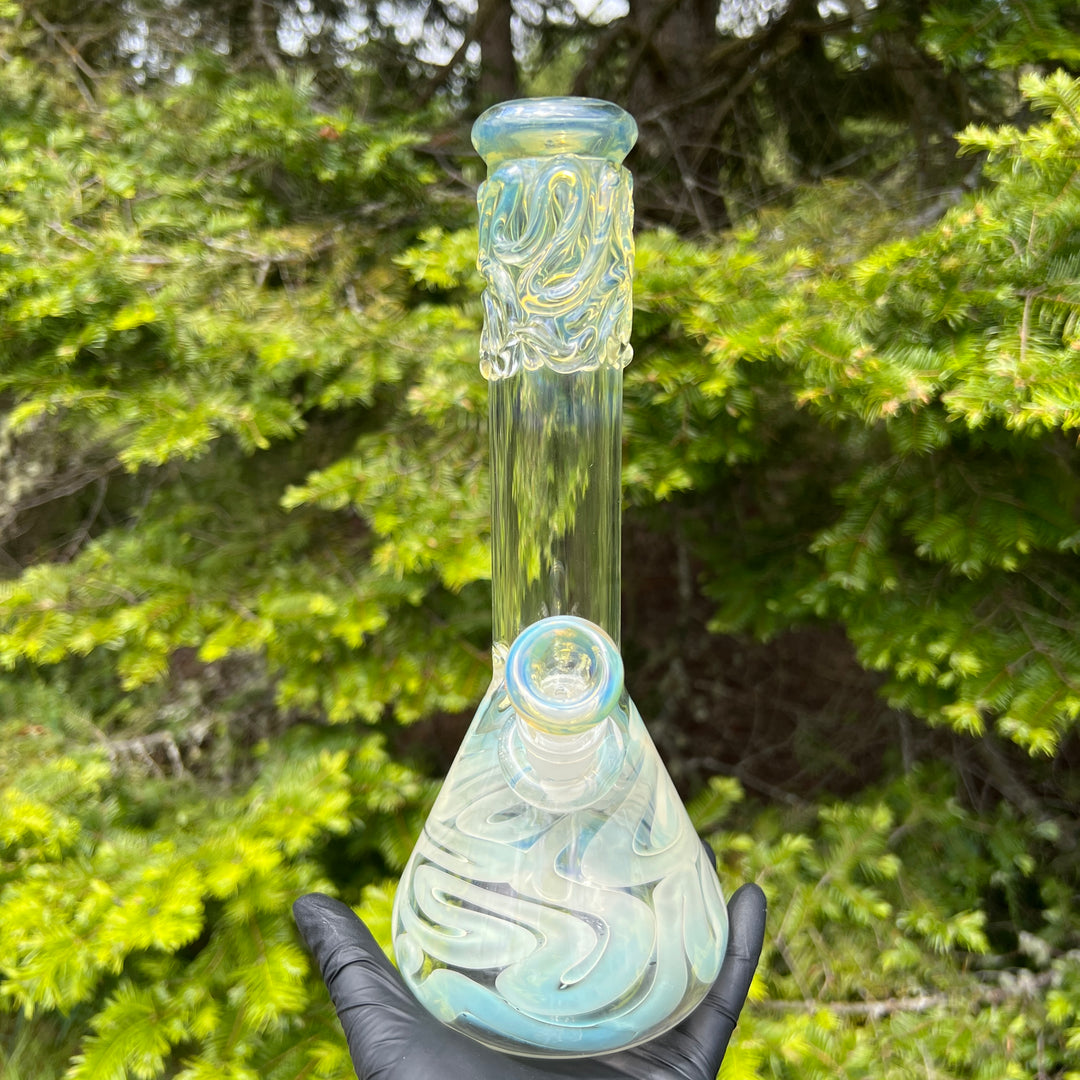 10" Fumed Twist Beaker Bong Glass Pipe Mary Jane's Glass   