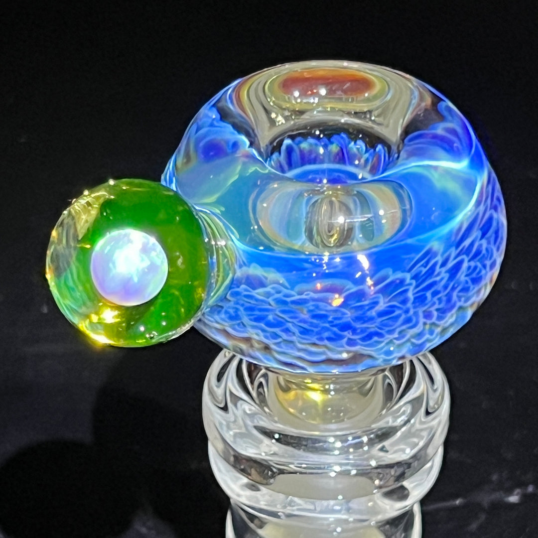 14mm Nebula White Opal UV Pull Slide Accessory Tako Glass   