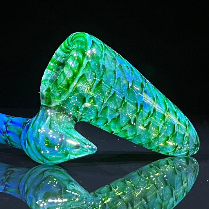 Experimental Green Sidecar Bubbler Glass Pipe Jedi Glassworks