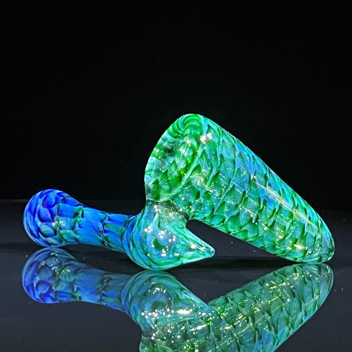 Experimental Green Sidecar Bubbler Glass Pipe Jedi Glassworks