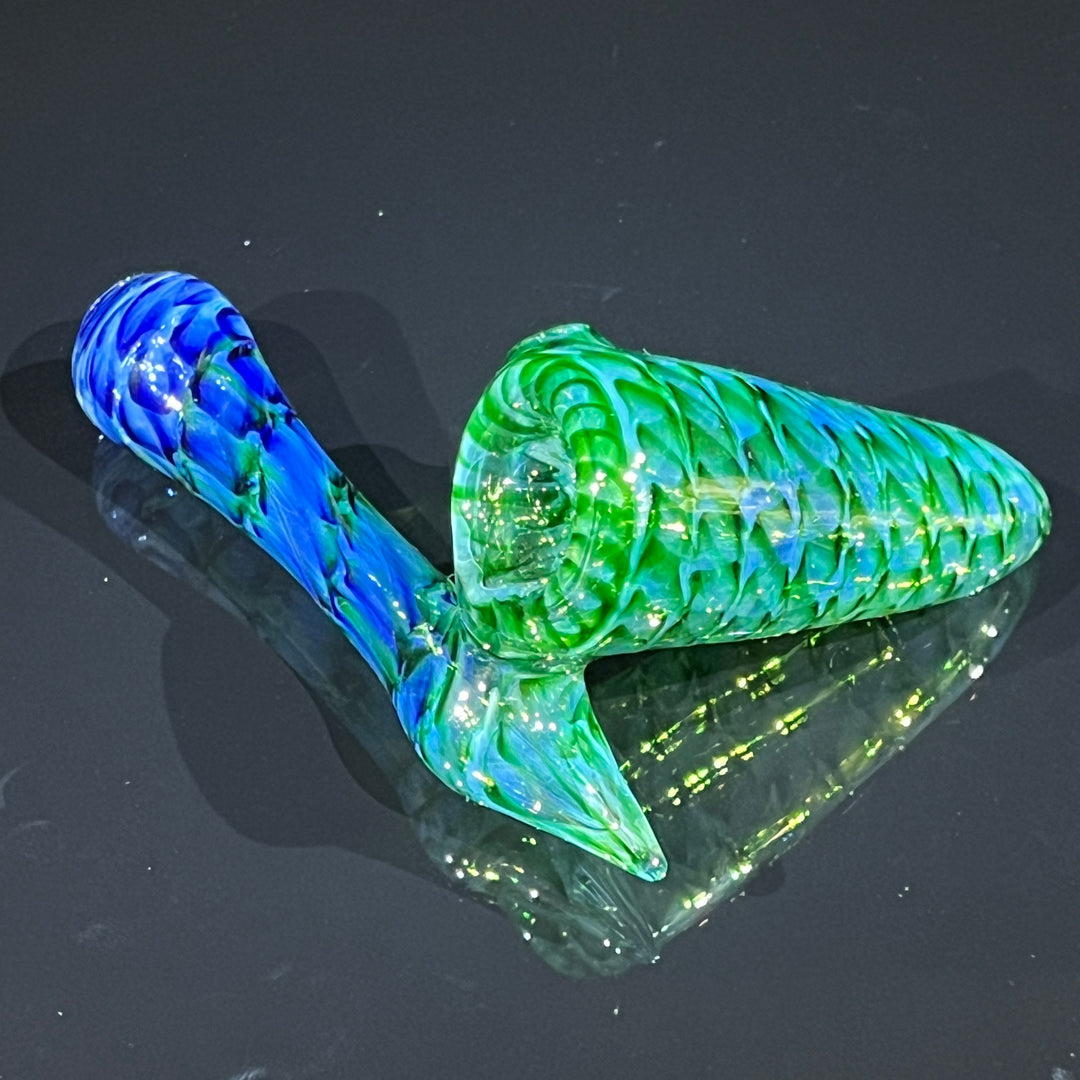 Experimental Green Sidecar Bubbler Glass Pipe Jedi Glassworks