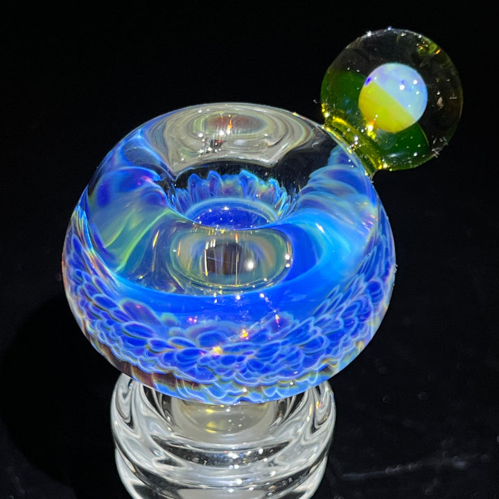 14mm Nebula White Opal UV Pull Slide Accessory Tako Glass   