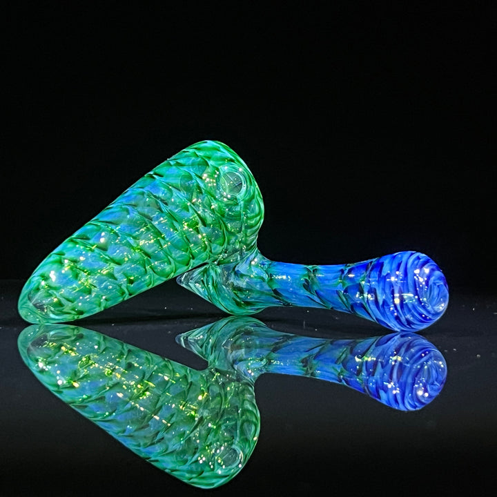 Experimental Green Sidecar Bubbler Glass Pipe Jedi Glassworks