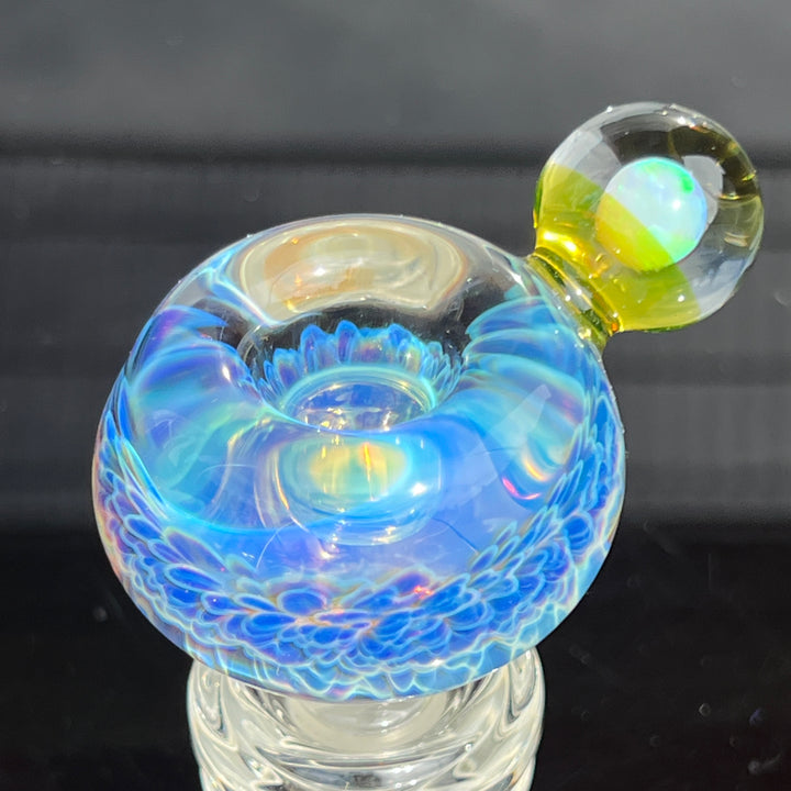 14mm Nebula White Opal UV Pull Slide Accessory Tako Glass   