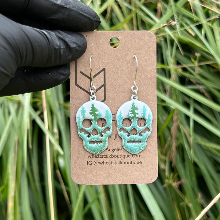 Skull Earrings Accessory Wheat Stalk Boutique   