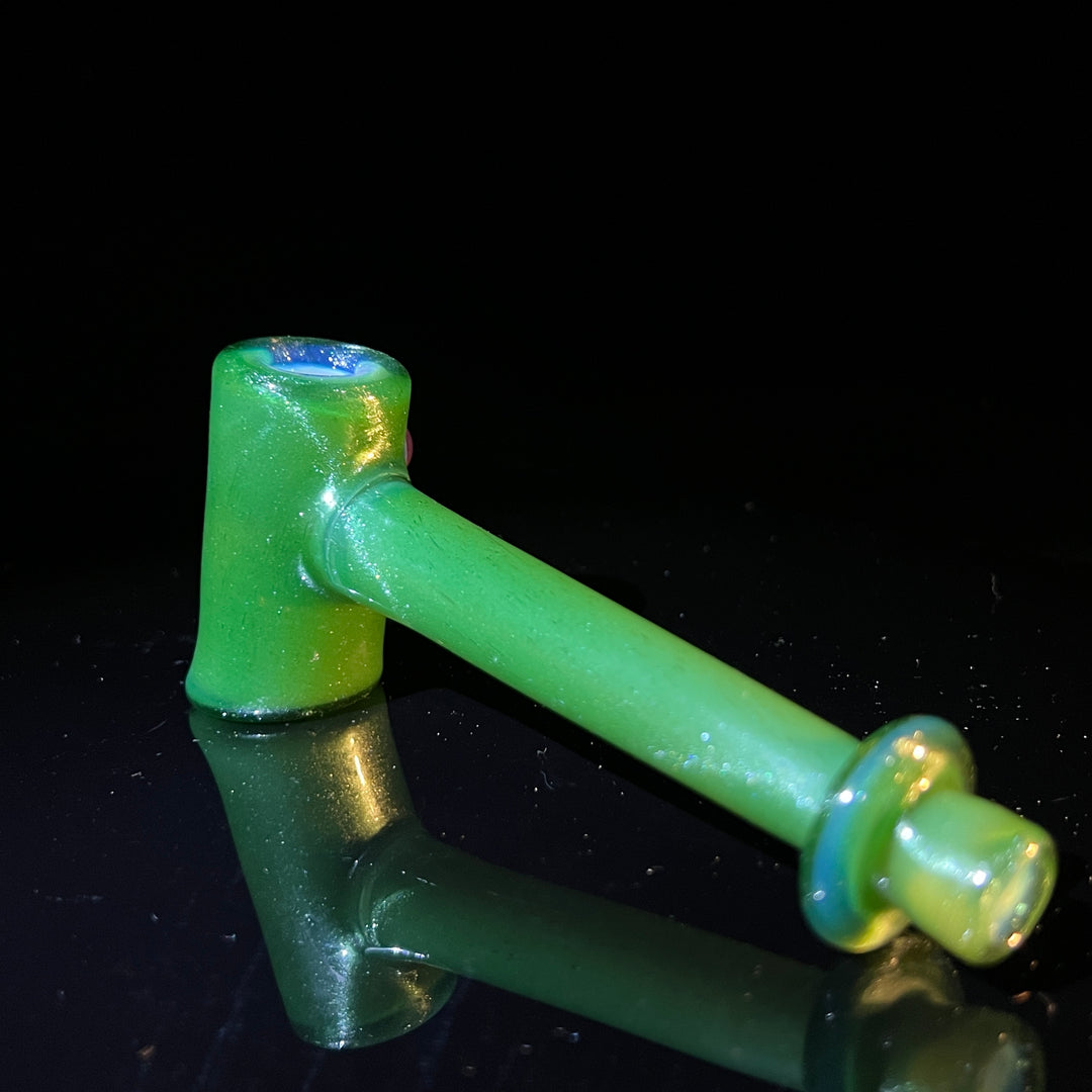 Green Stardust Ghost Hash Hammer Glass Pipe KOP Glass   