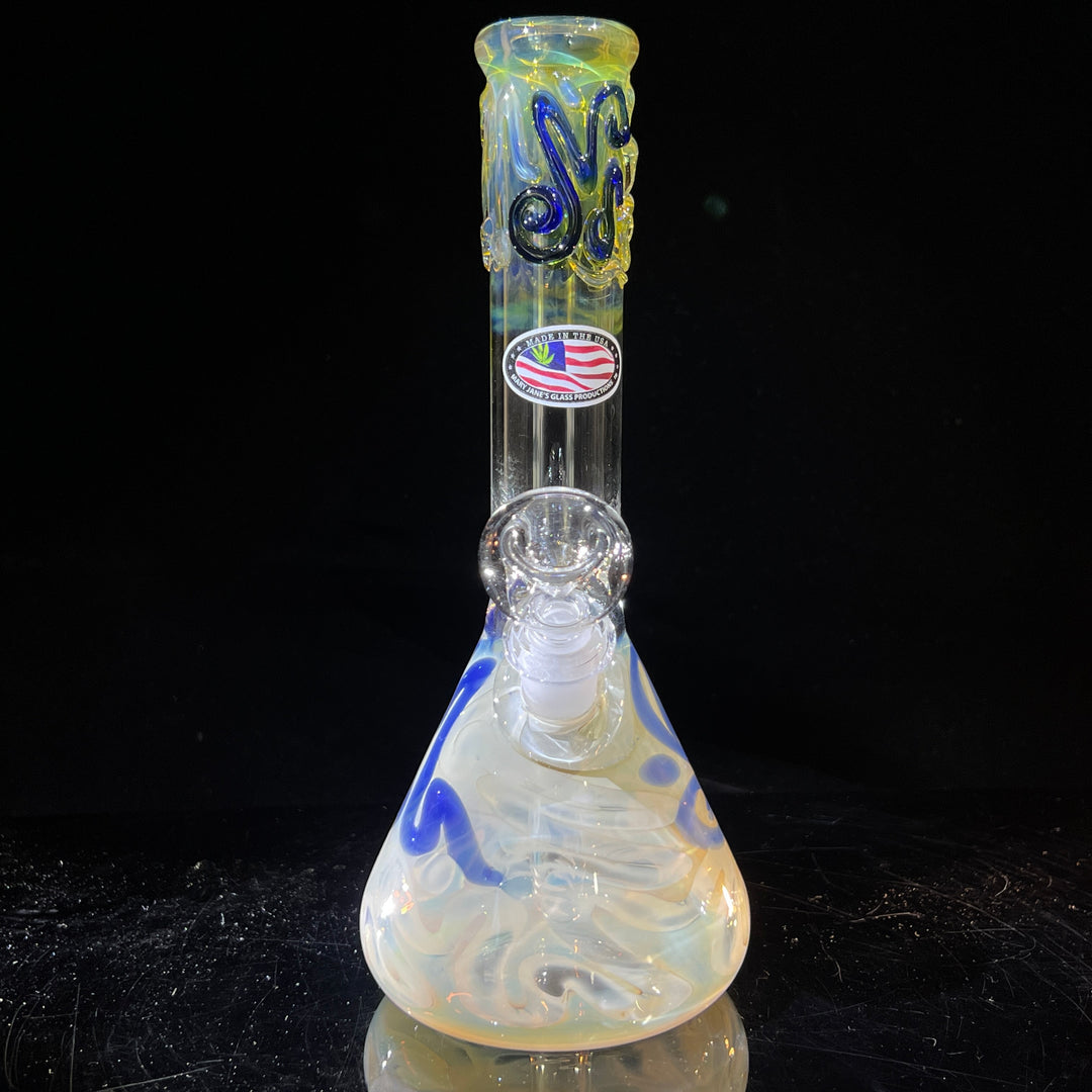 9.5" Fumed Twist Beaker Bong Glass Pipe Mary Jane's Glass   