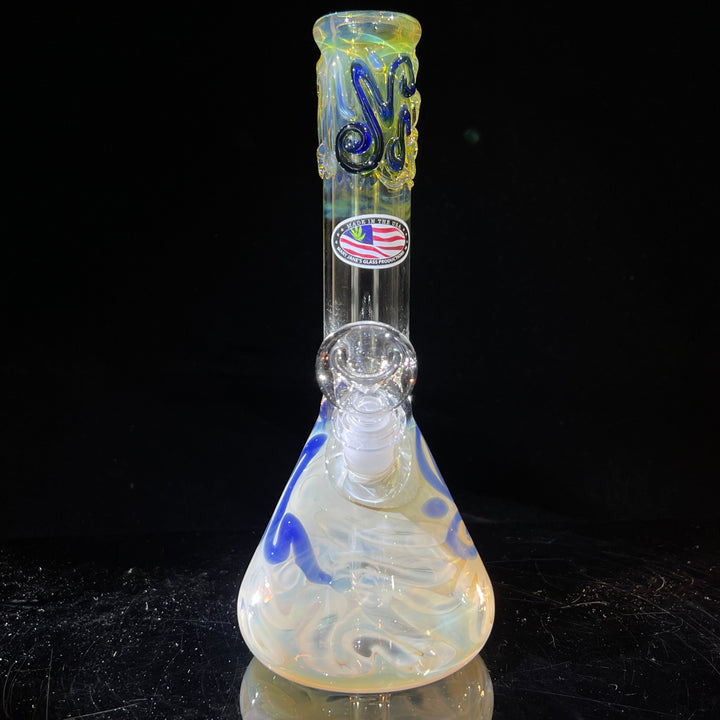 9.5" Fumed Twist Beaker Bong Glass Pipe Mary Jane's Glass   