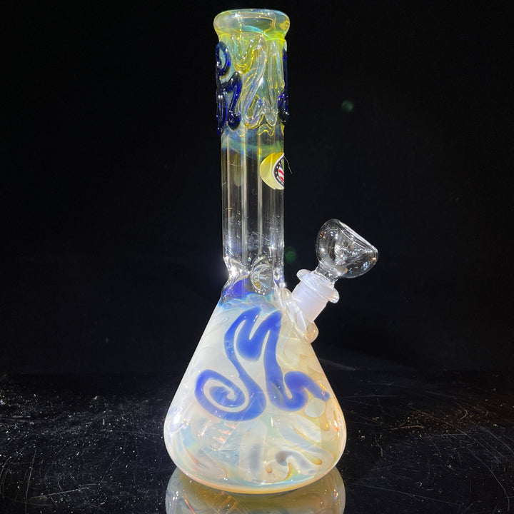 9.5" Fumed Twist Beaker Bong Glass Pipe Mary Jane's Glass   