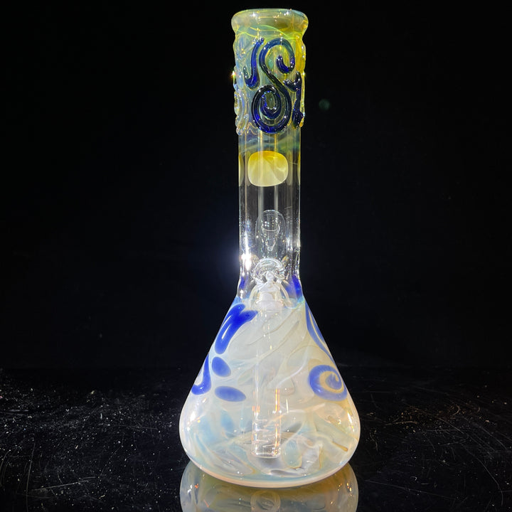 9.5" Fumed Twist Beaker Bong Glass Pipe Mary Jane's Glass   