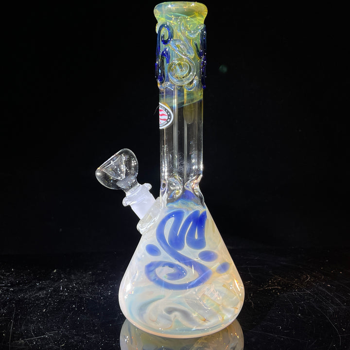 9.5" Fumed Twist Beaker Bong Glass Pipe Mary Jane's Glass   