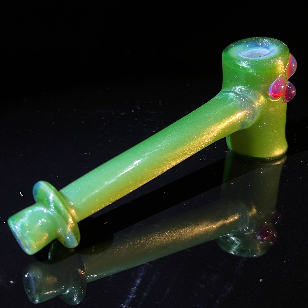 Green Stardust Ghost Hash Hammer Glass Pipe KOP Glass   