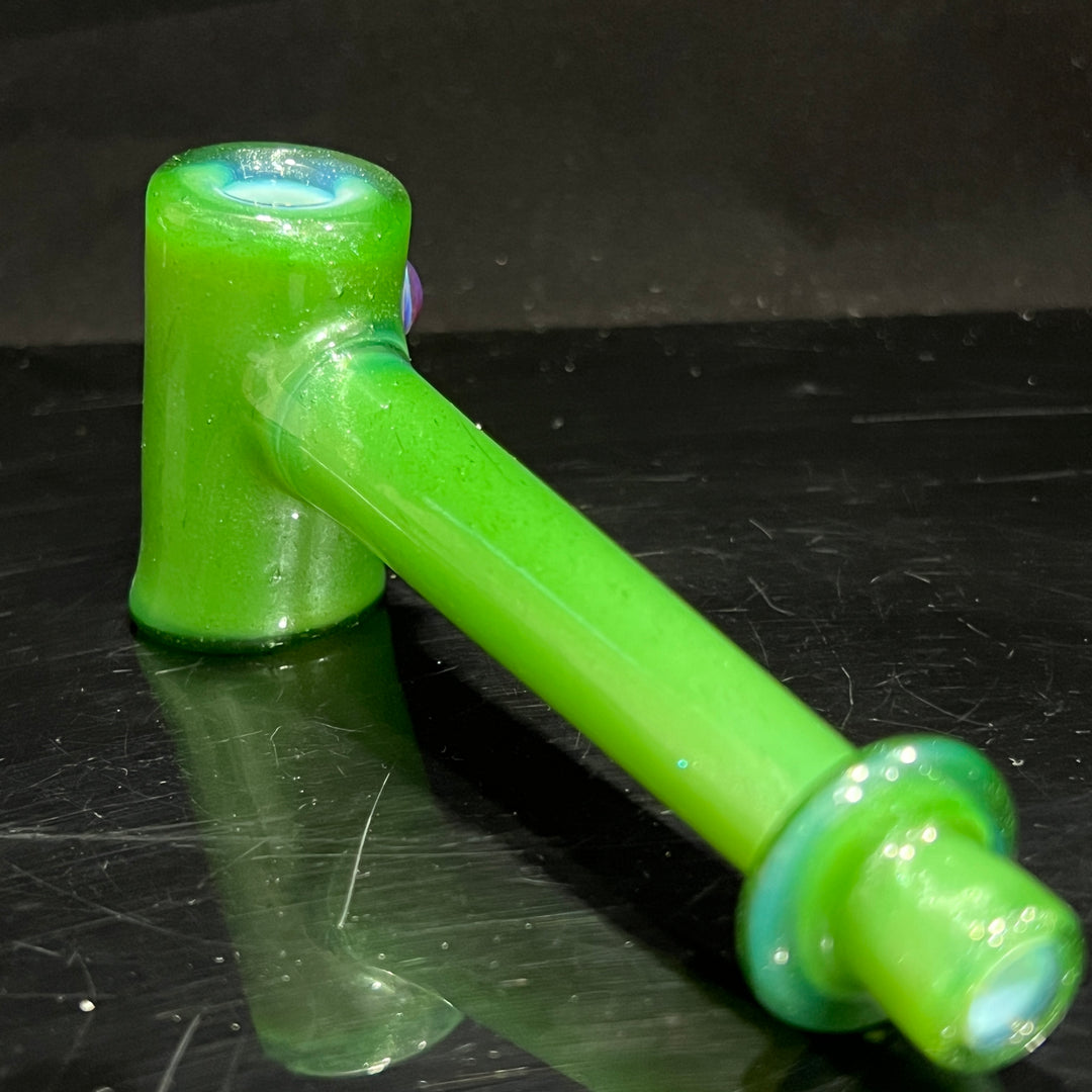 Green Stardust Ghost Hash Hammer Glass Pipe KOP Glass   