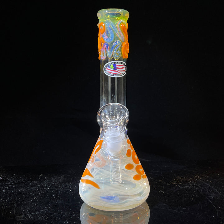 9.5" Fumed Twist Beaker Bong Glass Pipe Mary Jane's Glass   