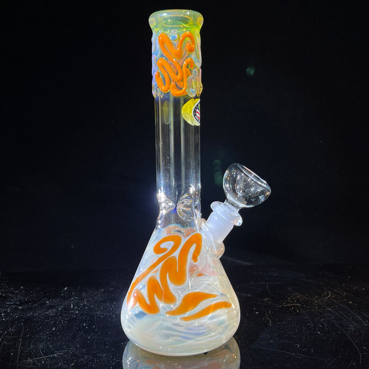 9.5" Fumed Twist Beaker Bong Glass Pipe Mary Jane's Glass   