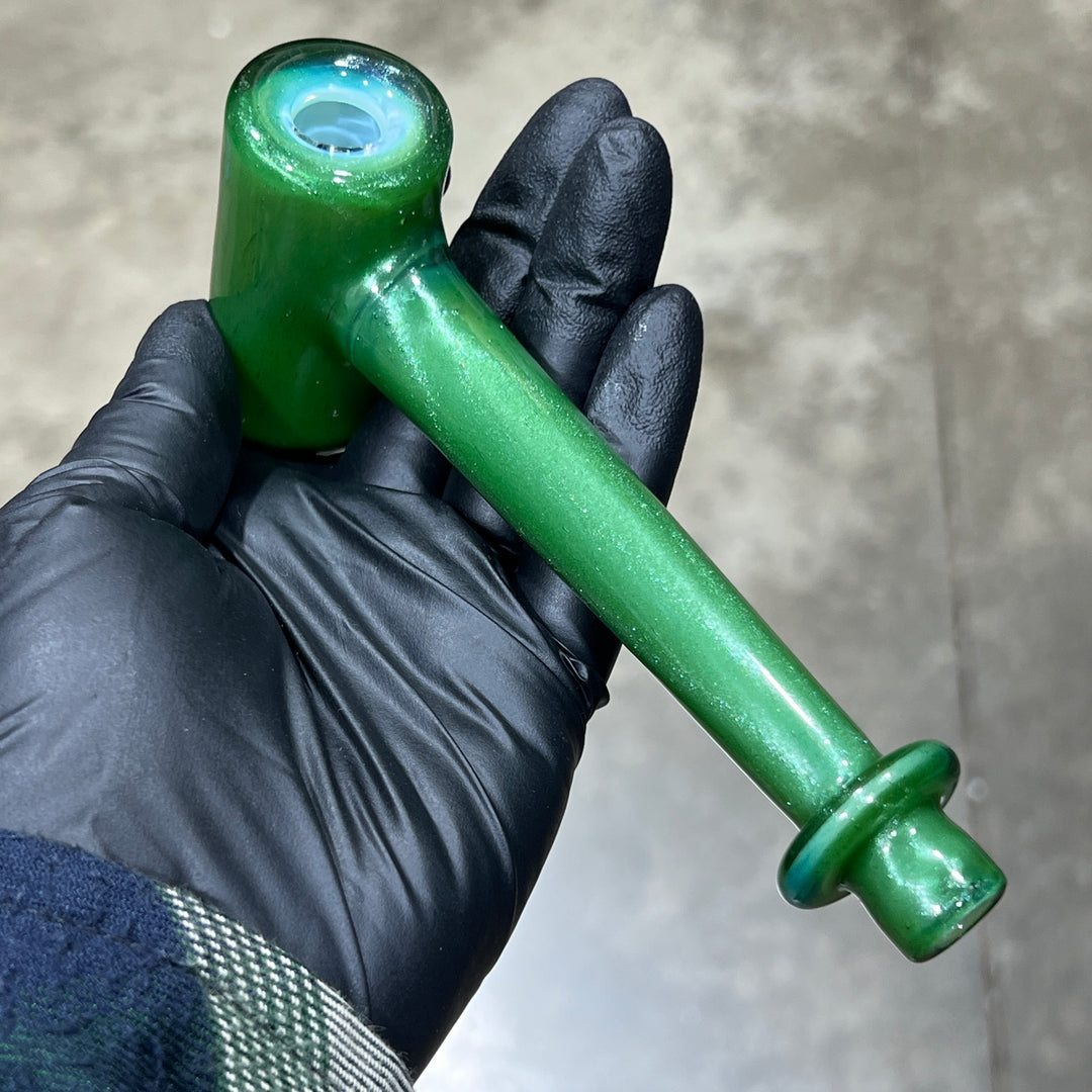 Green Stardust Ghost Hash Hammer Glass Pipe KOP Glass   